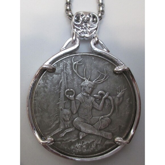 Celtic Lore NEW- Cernunnos & Merlin Necklace- Two Necklaces in One - Picture 2 of 9